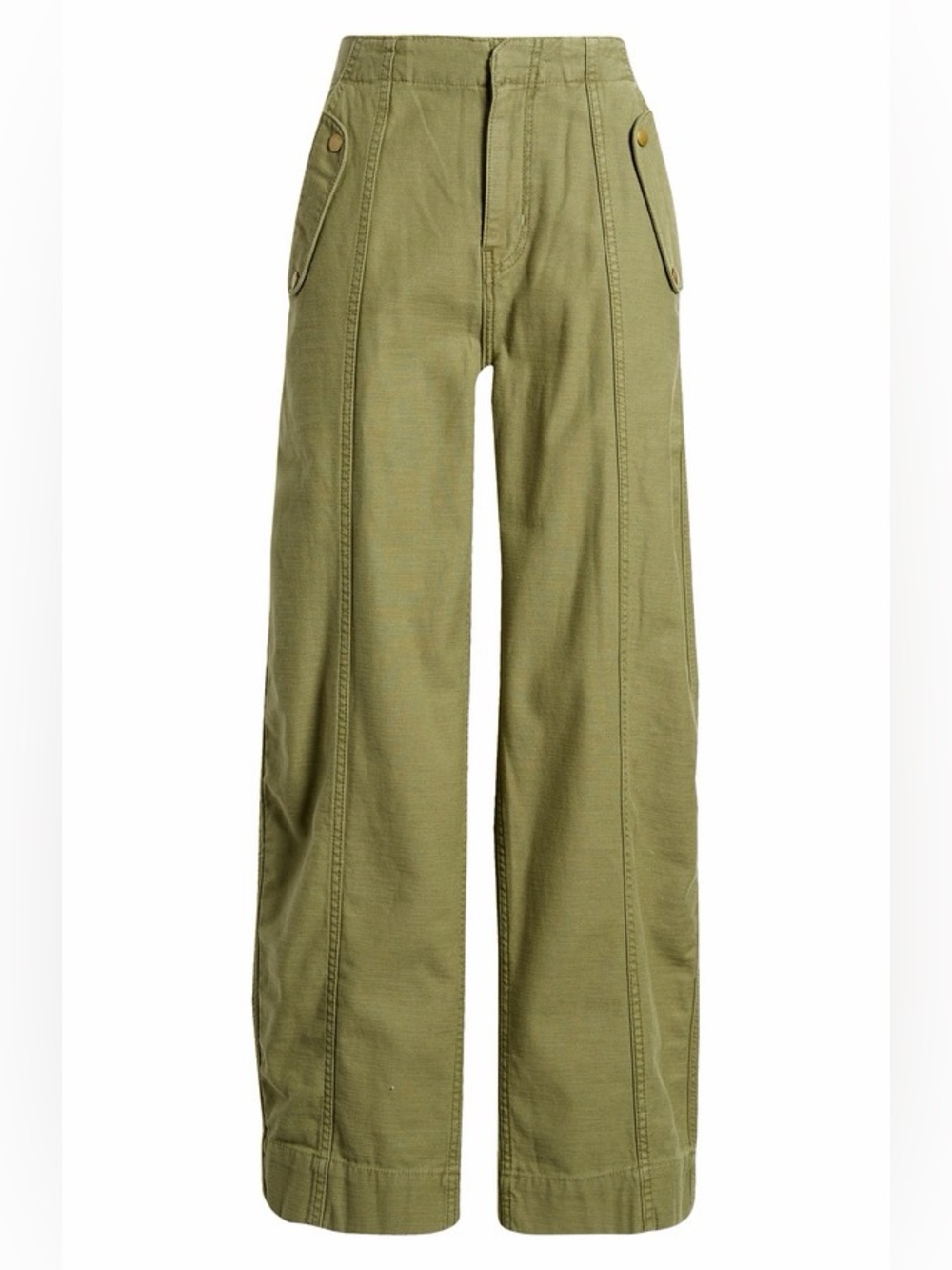 Frame High Waist Utility Barrel Pants - Washed Winter Moss - Picture 3 of 9